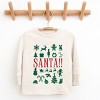 Santa Christmas Icons - Toddler Long Sleeve Graphic Tee and Youth Long Sleeve Graphic T-Shirt - 2 of 3