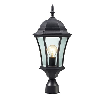 1 Light Outdoor Incandescent Post Sconce Black - Aurora Lighting