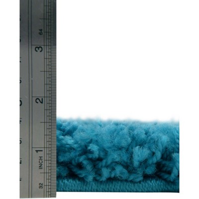 Turquoise Rectangular Shag Rug 8' x 10' for Kids