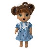 Sweet Blue Check and Cherry Nightgown with Lace Trim for 12-Inch Baby Alive Dolls - 2 of 4