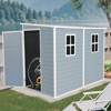 NicBex 4x8 Ft Outdoor Storage Shed with 2 Windows and Lockable Doors for Backyard Garden,Patio - 2 of 4