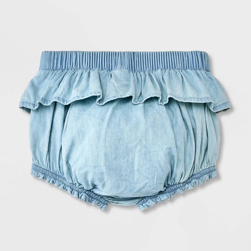 Baby Girls' Fashion Bloomer Jean Shorts - Cat & Jack™ Blue, 3 of 8