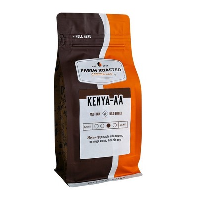Fresh Roasted Coffee, Kenya AA Coffee, Medium-Dark Roast Ground Coffee - 12oz