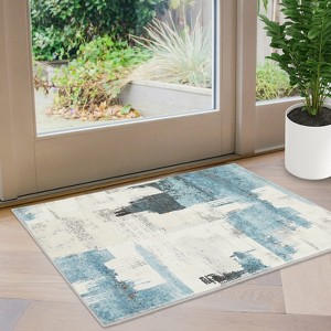 Area Rugs, Modern Abstract Rugs with Non Slip Backing, Machine Washable Low Pile Area Rug, Floor Carpet for Living Room, Bedroom - 1 of 4