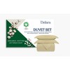 Delara GOTS Certified 100% Organic Cotton Duvet Cover Set 400TC, Moisture-Wicking, Smooth & Breathable Duvet for Hot Sleepers - 3 of 4