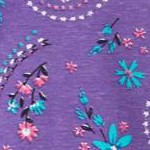 petal purple floral paisley