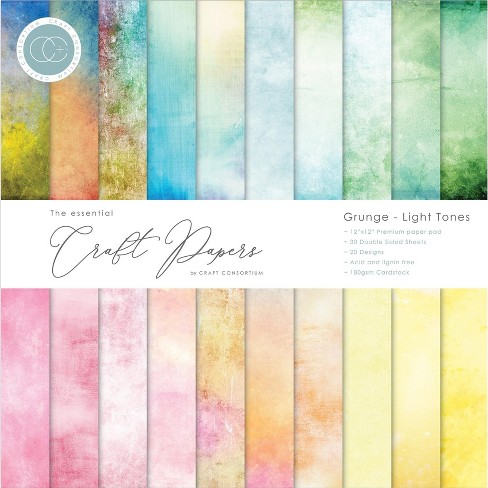 Craft Consortium Double-sided Paper Pad 12x12 30/pkg-grunge