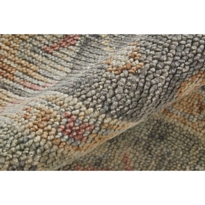 Carrington Gray and Gold Hand-Knotted Wool Area Rug