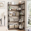 GAOMON Corner Bookshelf,L-Shaped Bookcase, Industrial Large Bookcases with Beaded Design Tall Display Rack Shelf for Living Room Bedroom - 3 of 4
