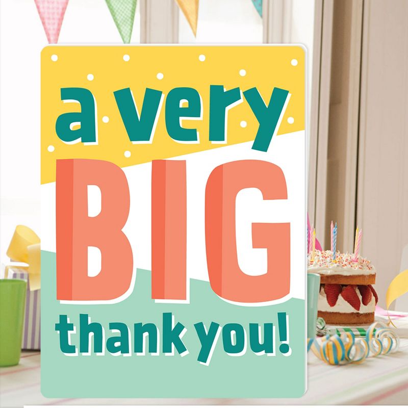 Big Dot of Happiness A Very Big Thank You - Gratitude Giant Greeting Card - Big Shaped Jumborific Card - 16.5 x 22 inches, 2 of 8