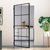 vidaXL Interior Door Black 40.2"x79.3" Tempered Glass&Aluminum Slim - 2 of 4