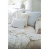 Sky Blue Pinstripe Fringe Linen Pillow - image 3 of 4