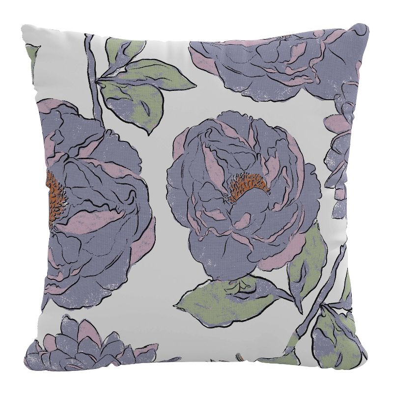 18"x18" Polyester Insert in Floral Square Throw Pillow - Skyline Furniture, 1 of 7