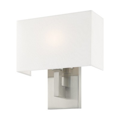 Brushed Nickel 1-Light Direct Wired Electric Sconce