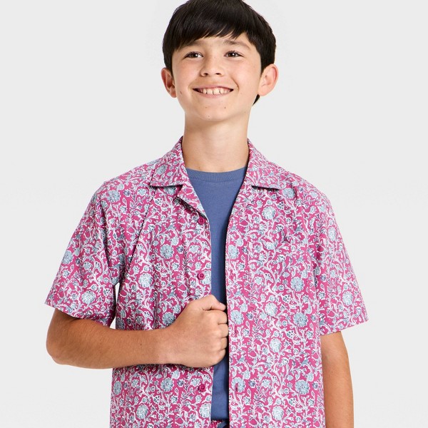 Camisa de Resort de Manga Corta en Seersucker para Niño - All In Motion™ 3