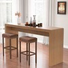Tangkula 4PCS 29.5" Bar Stool Set Counter Height Saddle Stools w/ Rubber Wood Frame - 4 of 4