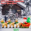 Itopfox 13 FT Outdoor Christmas Inflatable Santa Claus on Sleigh with 3 Reindeer and Christmas Tree Built-in LED Lights 1 Piece - 3 of 4