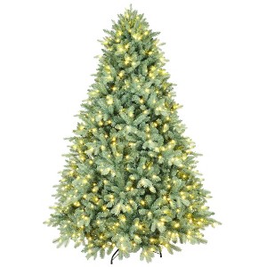 HomeRoots 7.5' Pre Lit Full Spruce Christmas Tree - 1 of 3
