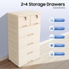 YIYIBYUS Plastic Storage Cabinet with 6 Drawers, Bedroom Closet Drawers Tall Dresser Organizer - 3 of 4