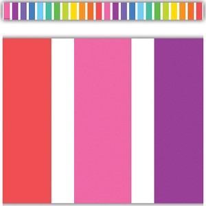 Teacher Created Resources Colorful Stripes Straight Border Trim, 35 Feet (Pack of 6) - 1 of 1