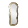 HomeRoots 48" Gold Wood Abstract Accent Mirror - 4 of 4
