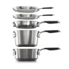 Calphalon Select 10pc Space Saving Stackable Stainless Steel Cookware Set 