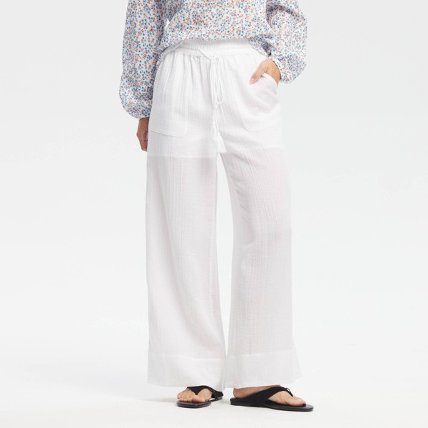 Pantalón de tiro alto con cordón y flecos, pierna ancha - Universal Thread™ 5