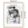 Americanflat Picture Frame with Mat & Rope-Style Textured Metal Detailing & Shatter-Resistant Glass - 2 of 4