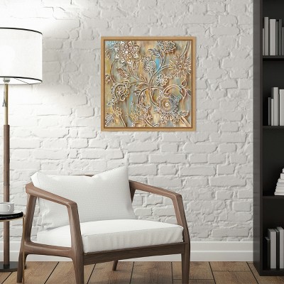 Amanti Art Henna Crop by Danhui Nai Canvas Wall Art Print Framed 16-in. x 16-in.