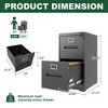NicBex Narrow File Cabinet with Lock,Office Cabinet with Grooved Handles,Modern Storage Cabinet,Filing Cabinet for Home Office - 3 of 4