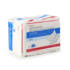 Wings Super Quilted Adult Incontinence Brief M Heavy Absorbency Quilted, 87083, Quilted Maximum, 12 Ct - 1 of 3