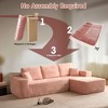 XIZZI Modular Sectional Sofa Couch, L/U-Shape Upholstered Couch, Modern Minimalist Couches for Living Room, Free Combination Deep Seat Corner Couch - 4 of 4