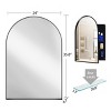 24" X 36" Recessed Bathroom Medicine Cabinets With Mirror,Arched Medicine Cabinet-Cuddlewood - 4 of 4