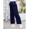 Maternity Pants Women's Smocked High Waisted Comfy Wide Leg Long Pants Pregnancy Casual Loose Yoga Lounge Sweatpants - 4 of 4