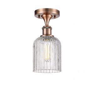 Bridal Veil - 1 Light Semi-Flush Mount In Art Deco Style-10.25 Inches Tall and 5 Inches Wide - 1 of 1