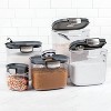 9-PC Airtight Food Storage Set, Clear Plastic Canisters with Magnetic Accessories (Grey) - 4 of 4