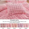 Faux Duvet Cover Queen, 3 - Piece Set, Ultra Soft, Cozy Winter Bedding, Pink Shaggy Design - 4 of 4