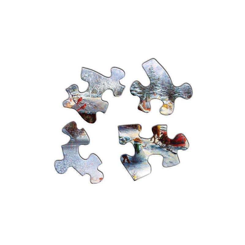 Springbok Winter Wonderland Round Jigsaw Puzzle - 500pc, 4 of 5