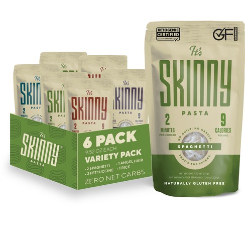  It's Skinny Variety Pack — Healthy, Low-Carb, Low Calorie  Konjac Pasta — Fully Cooked and Ready to Eat — Keto, Gluten Free, Vegan,  and Paleo-Friendly (6-Pack)