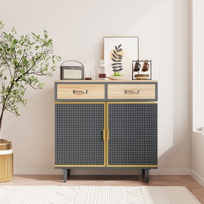 NicBex 31.5"/47.64" Modern Sideboard,Kitchen Storage Cabinets with Partition Storage Design and Drawers for Kitchen and Dining Room,Gray