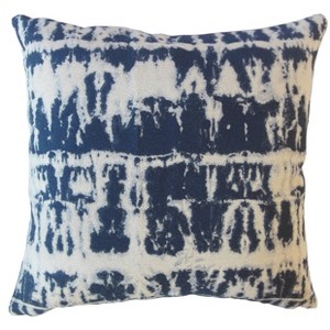Barmer Pattern Square Throw Pillow Blue - Pillow Collection