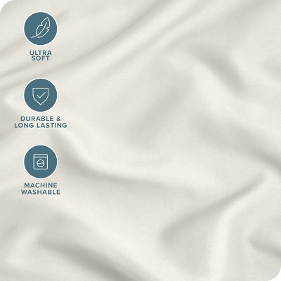 Cream Hypoallergenic Cotton Polyester Standard Pillowcase Set