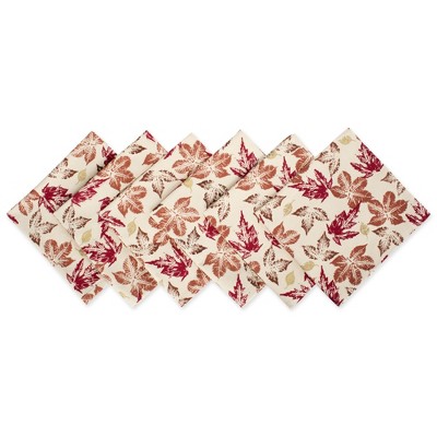 Design Imports Rustic Leaves Napkin (Set Of 6)