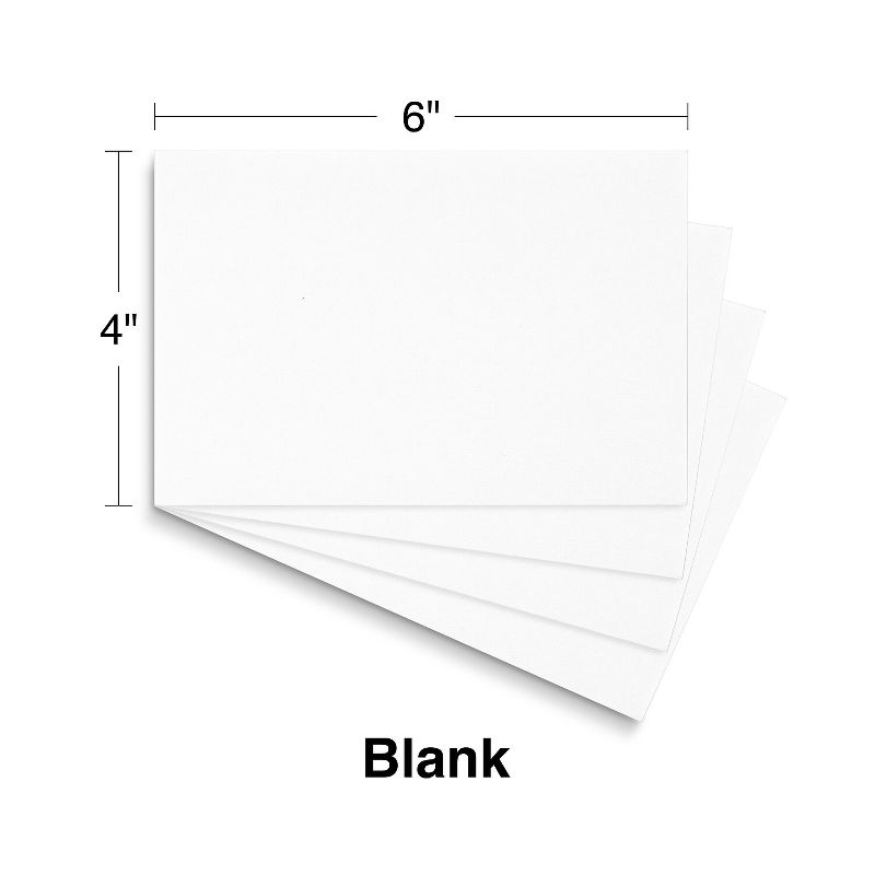 Staples Blank 4" x 6" Index Cards White 500/Pack (51011) 233502, 4 of 6