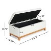 Christopher Knight Home Zachary Contemporary 50.75" Upholstered Rubberwood Storage Bench - 3 of 4