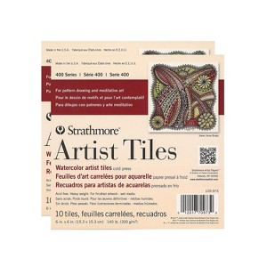 Strathmore Artist Tiles Watercolor Pad 6" x 6" 10 Sheets/Pad 2 Pads/Pack (PK2-105-973-1) 04641-PK2 - 1 of 2