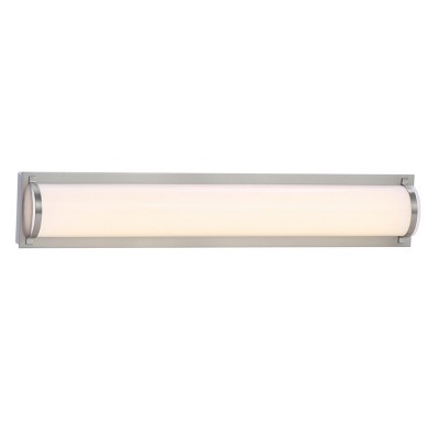 24-Inch Chrome and White Vanity Bar Bathroom Sconce