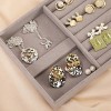Elegant Jewelry Tray Organizer w/Soft Velvet Lining for Rings Earrings Necklaces,Compact Anti-Scratch Storage Box, Perfect for Dresser Vanity Travel - 4 of 4