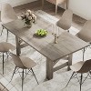 71" Farmhouse Dining Table for 6-8 - Wood w/ Heavy Duty Frame & Stable Triangular Legs for Kitchen, Office, Dining Room (Only Table) - 2 of 4