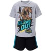 Jurassic World Dinosaur Athletic Graphic T-Shirt Mesh Shorts Outfit Set Toddler - 2 of 4